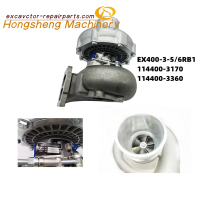 114400-3170 114400-3360 حفارة الشاحن التربيني هيتاشي EX400-3 EX400-5 المحرك 6RB1